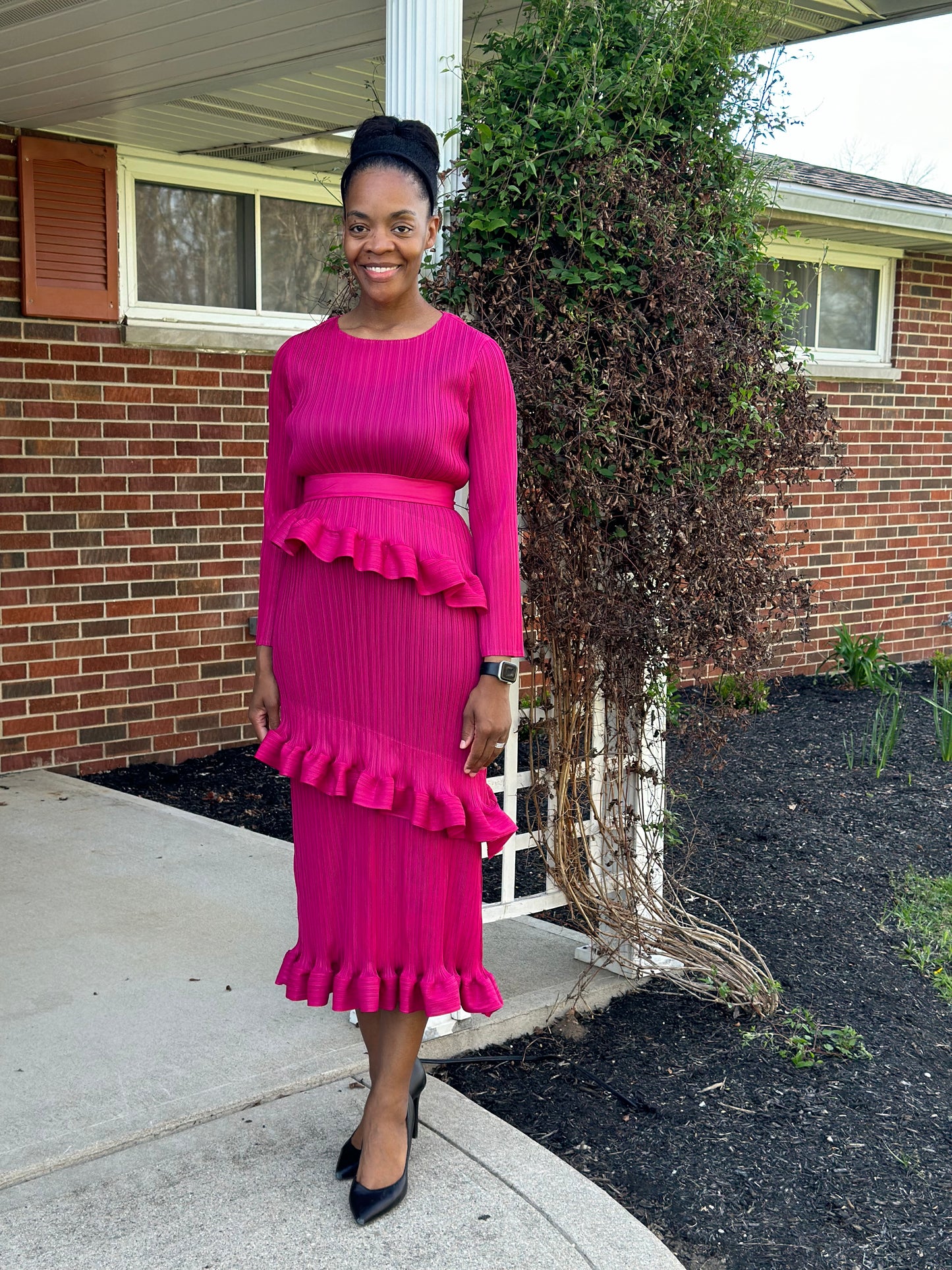 Kataleyna Dress-Rose Red