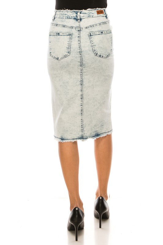 Freida Frayed Sand Blush Skirt