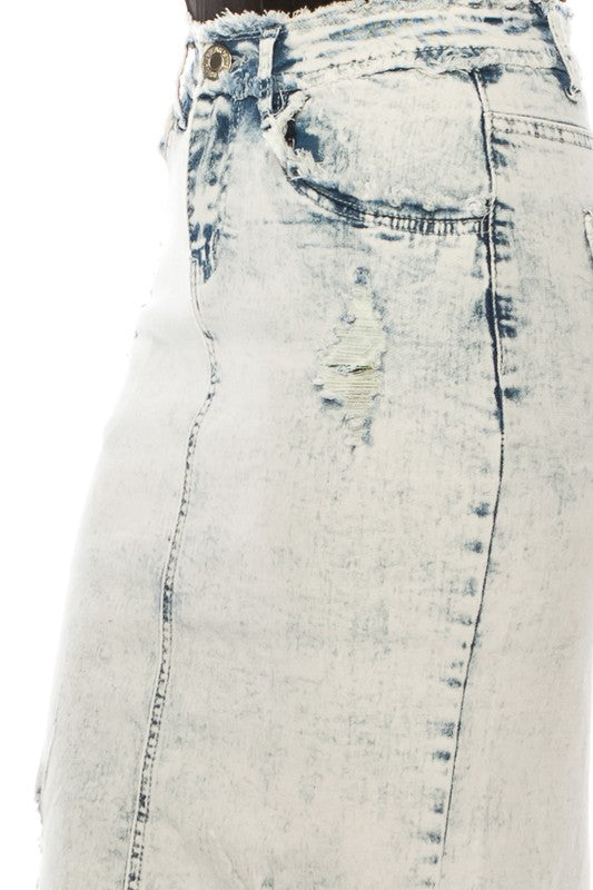 Freida Frayed Sand Blush Skirt