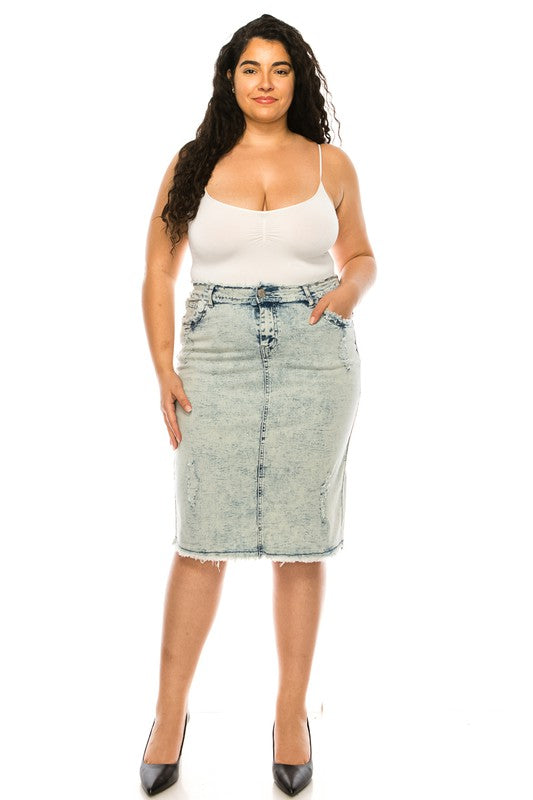 Freida Frayed Sand Blush Skirt