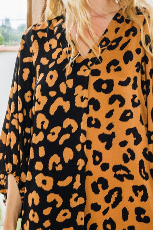 DaVida Leopard Dress-Brown