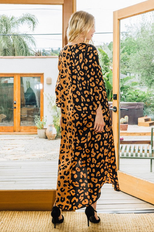 DaVida Leopard Dress-Brown