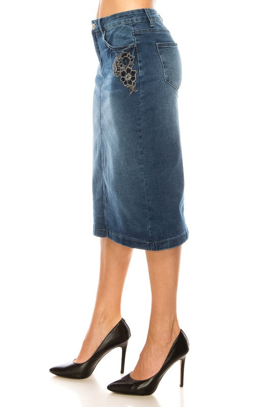 Karder Denim Skirt
