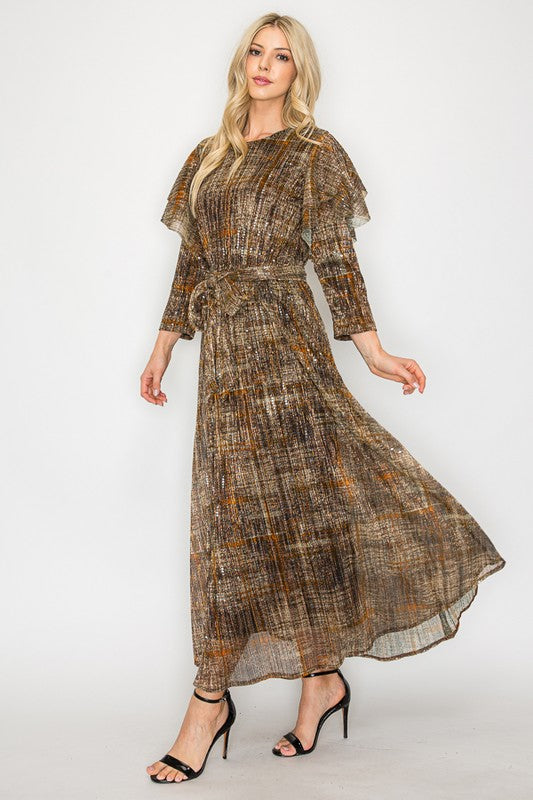 Jessica Midi Dress 1XL / Brown Jessica Midi Dress 1XL / Brown