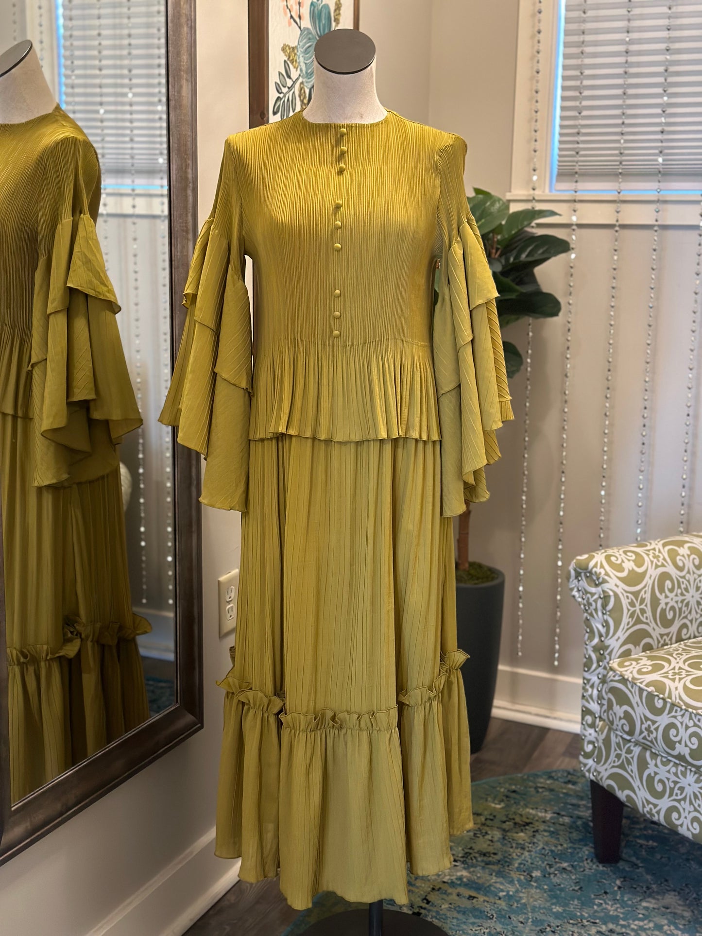Graci Dress-Chartreuse