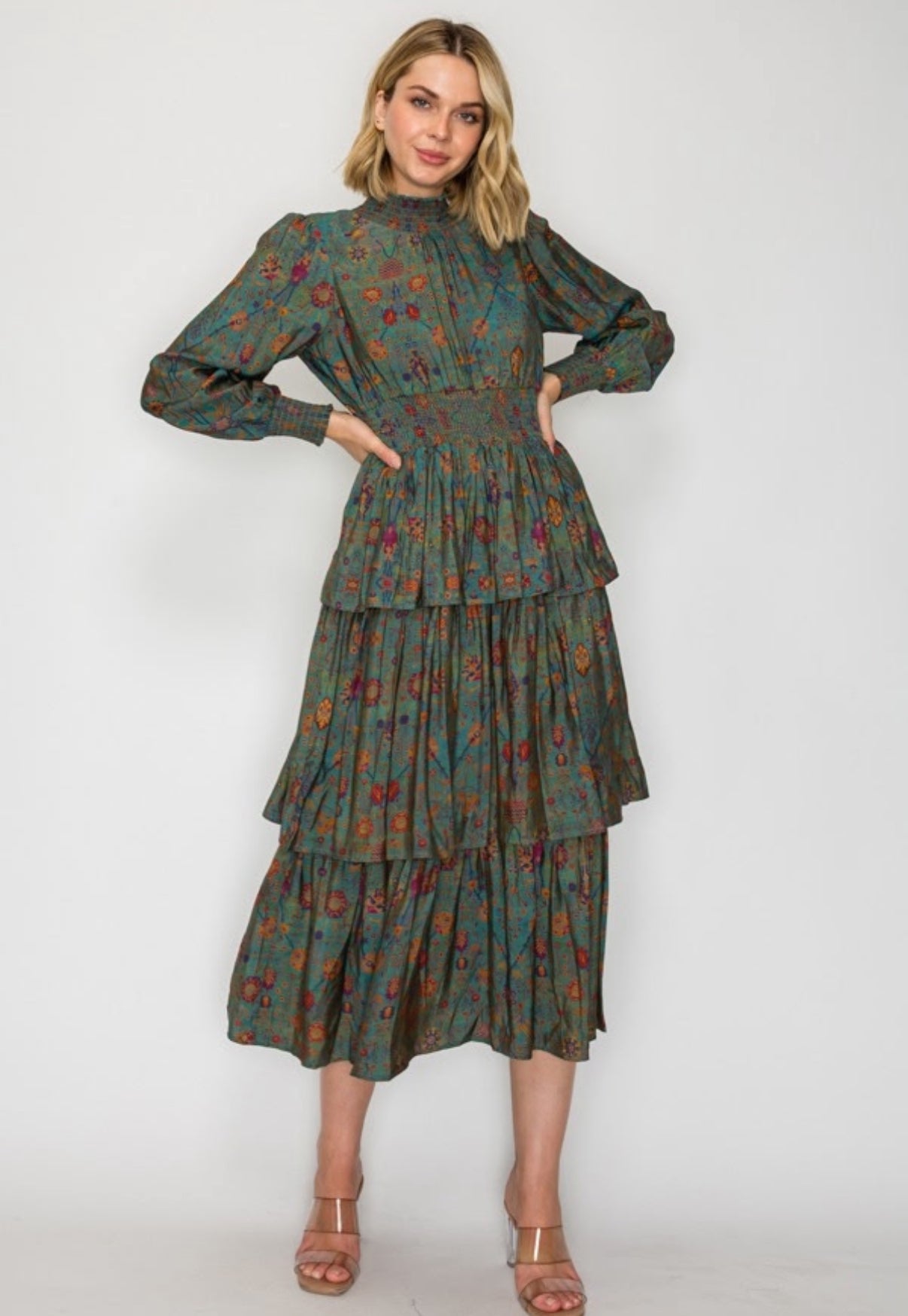Mara Ruffled Dress Small / Multi Mara Ruffled Dress Small / Multi