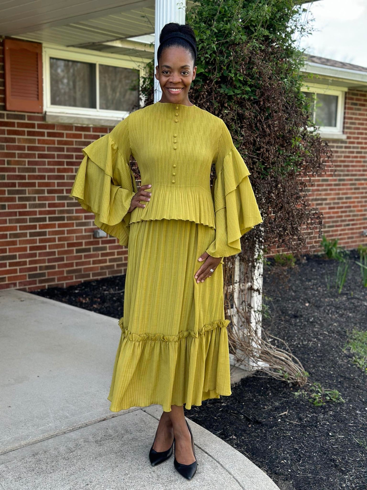 Graci Dress-Chartreuse