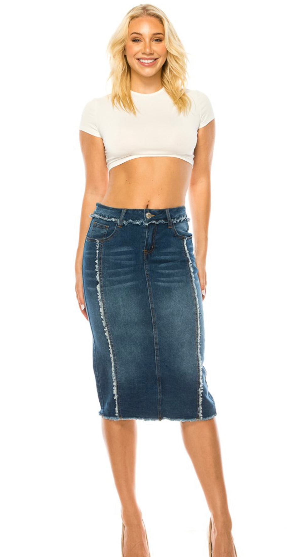 Lana Denim Skirt-Indigo