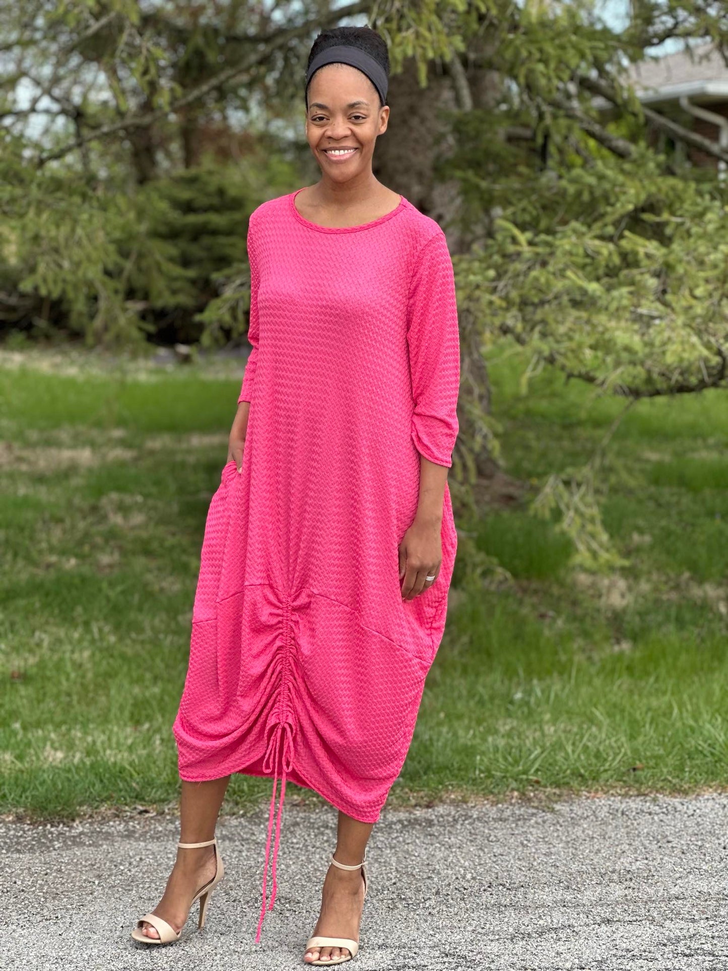 Beverley Dress-Coral