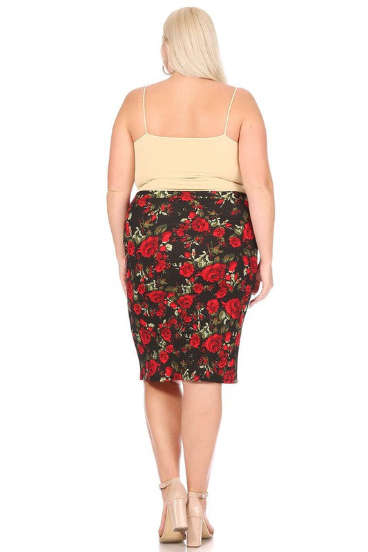 Bella Red Rose Skirt