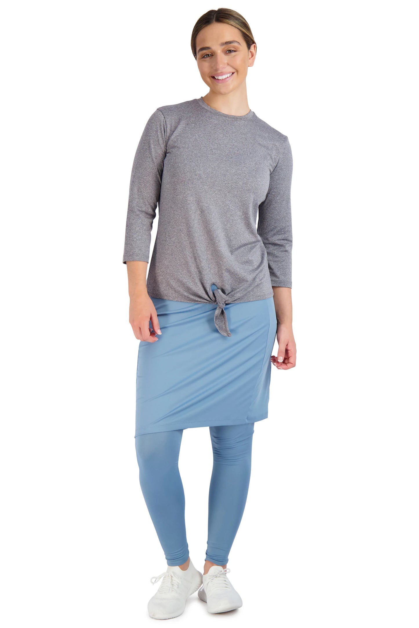 Snoga Fit Long Leggings- Dusty Blue