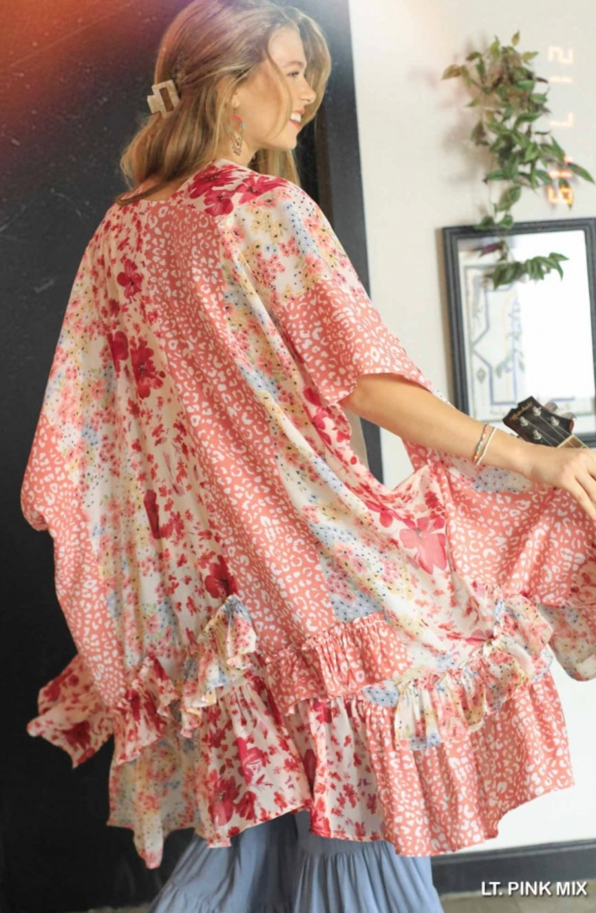 Shara Ruffled Kimono