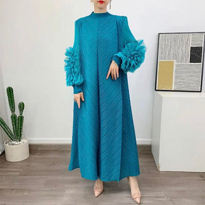 Katelyn Midi Dress-Lake Blue