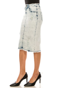 Freida Frayed Sand Blush Skirt
