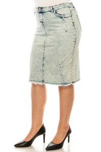 Freida Frayed Sand Blush Skirt