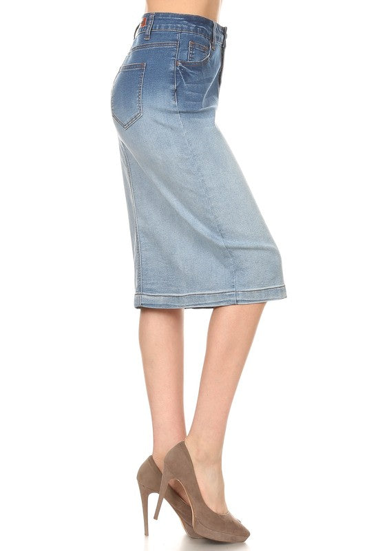 Geri Ombre Denim Skirt