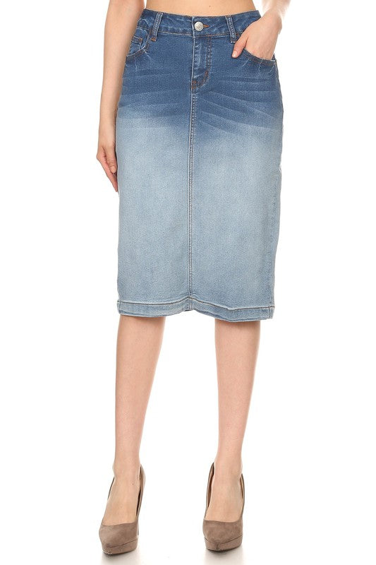 Geri Ombre Denim Skirt