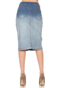 Geri Ombre Denim Skirt