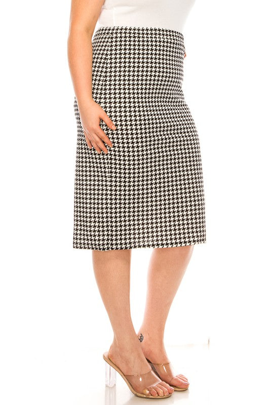 Bella Houndstooth Skirt