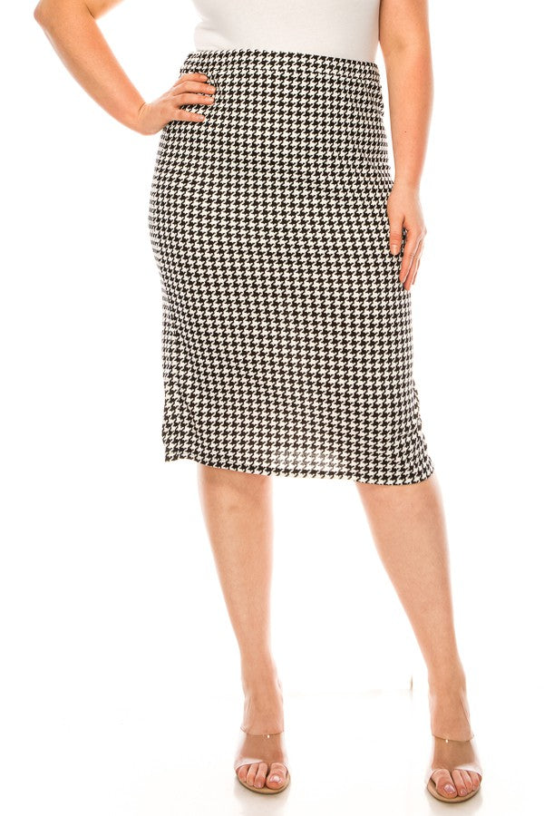 Bella Houndstooth Skirt