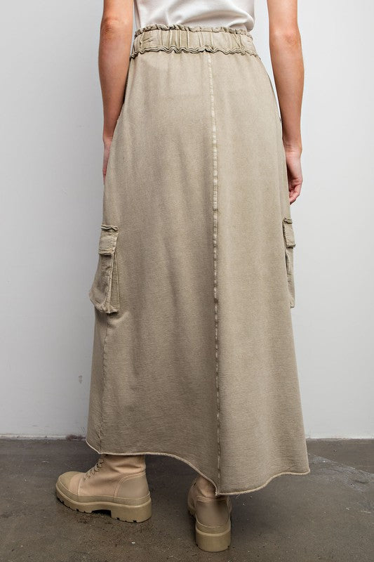 Mayln Cargo Skirt-Mushroom