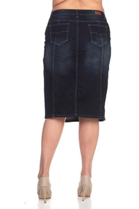Cara Denim Skirt-Black Wash