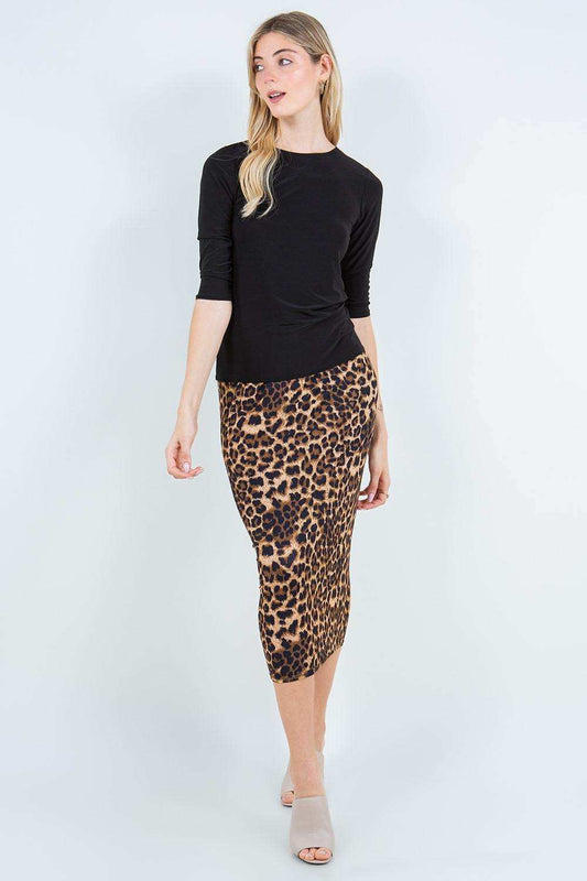 Quinn Leopard Skirt