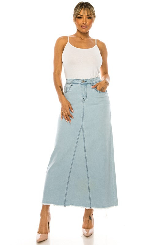 Joslyn Denim Maxi Skirt