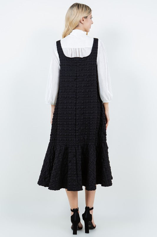 Eva Overall Dress-Black