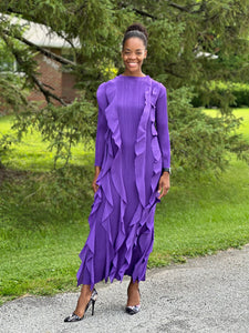 Zaylee Midi Dress-Purple