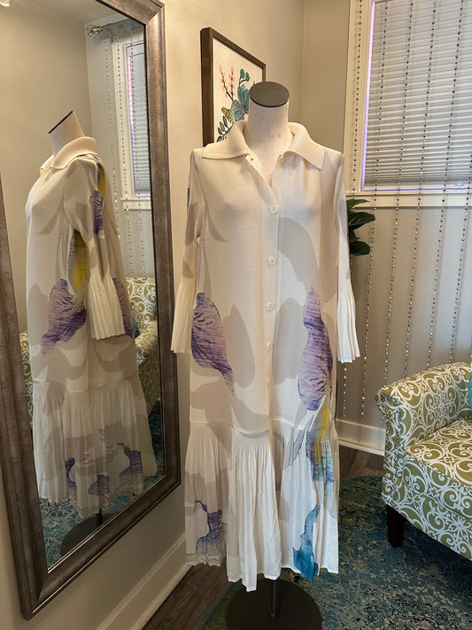 Kelsey Floral Dress - Cream
