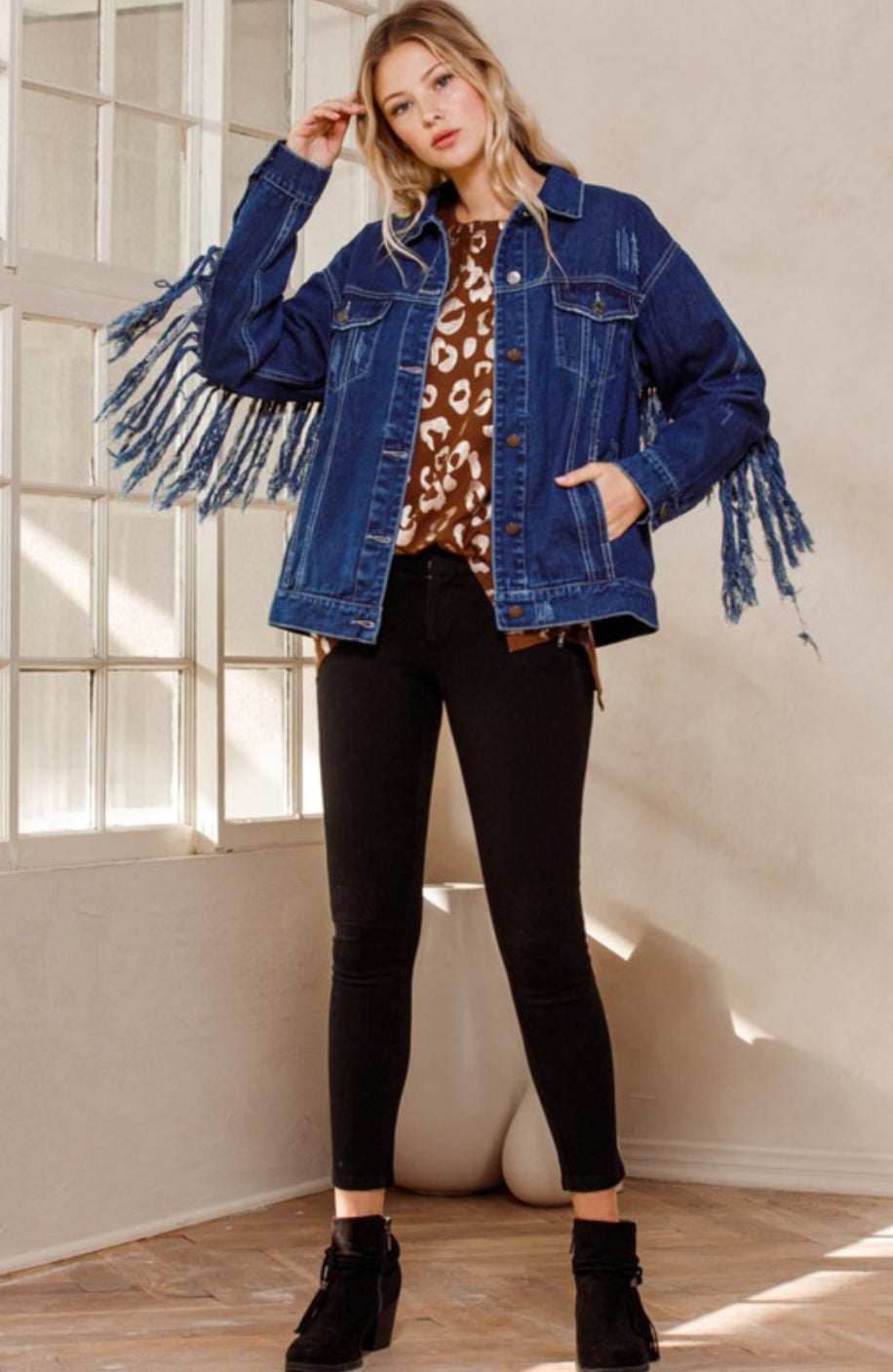 Fringe Denim Jacket