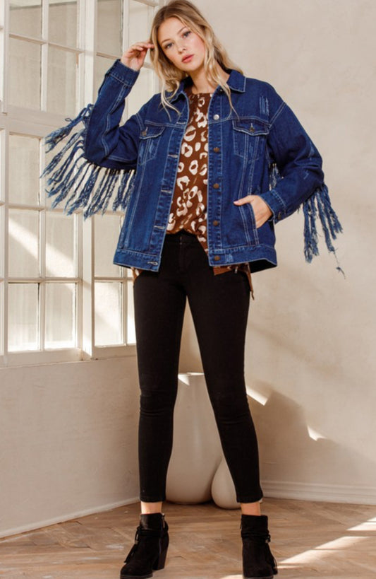 Fringe Denim Jacket