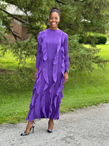 Zaylee Midi Dress-Purple