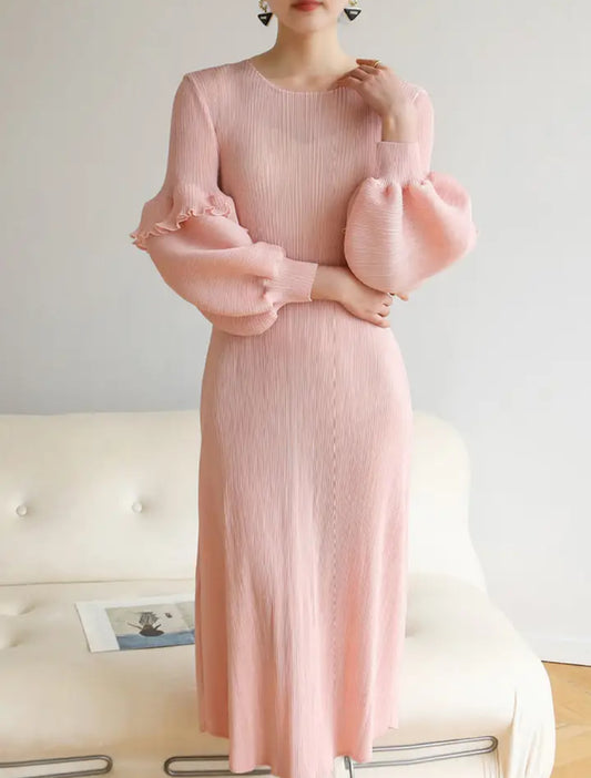 Briah Midi Dress-Pink