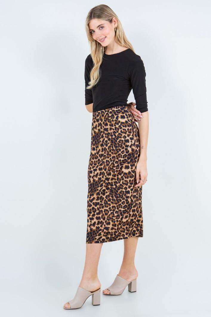 Quinn Leopard Skirt
