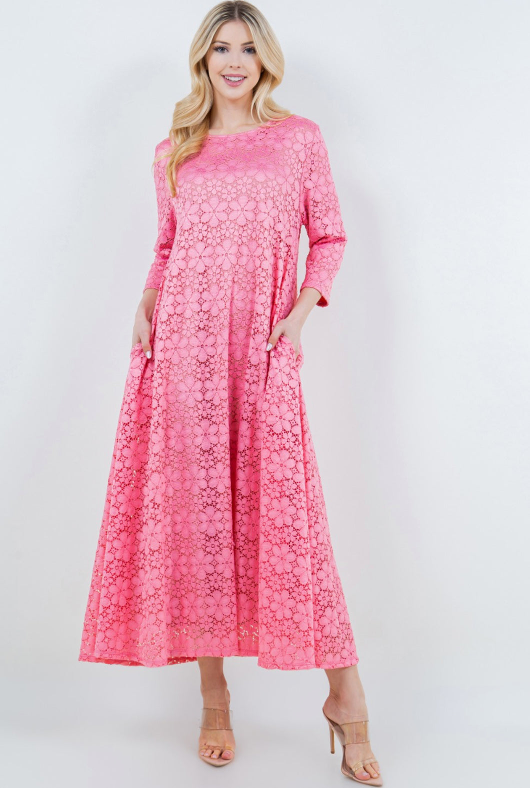 Dahlia Lace Dress S / Coral Dahlia Lace Dress S / Coral