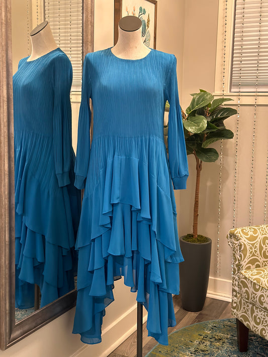Rachel Midi Dress-Blue