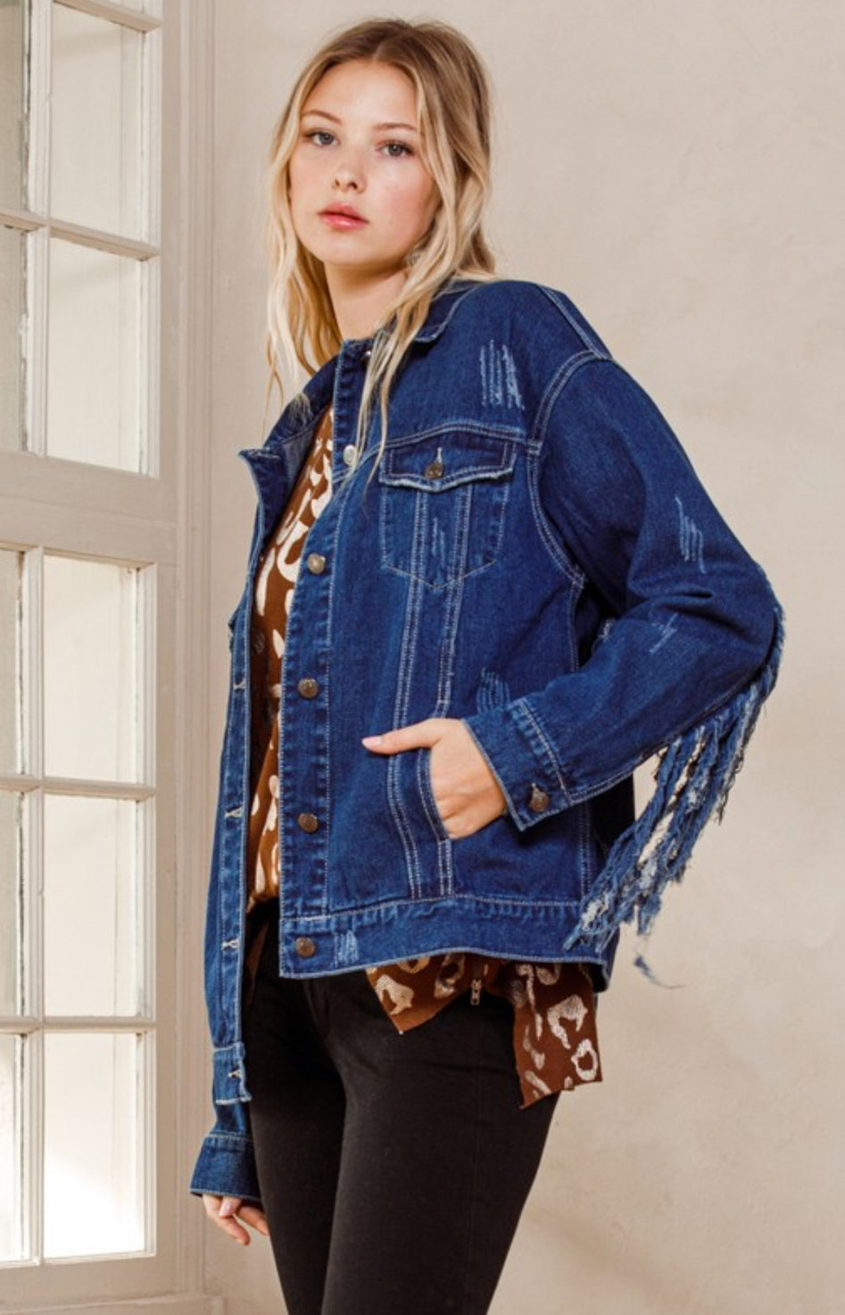 Fringe Denim Jacket