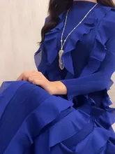 Zaylee Ruffled Dress-Royal