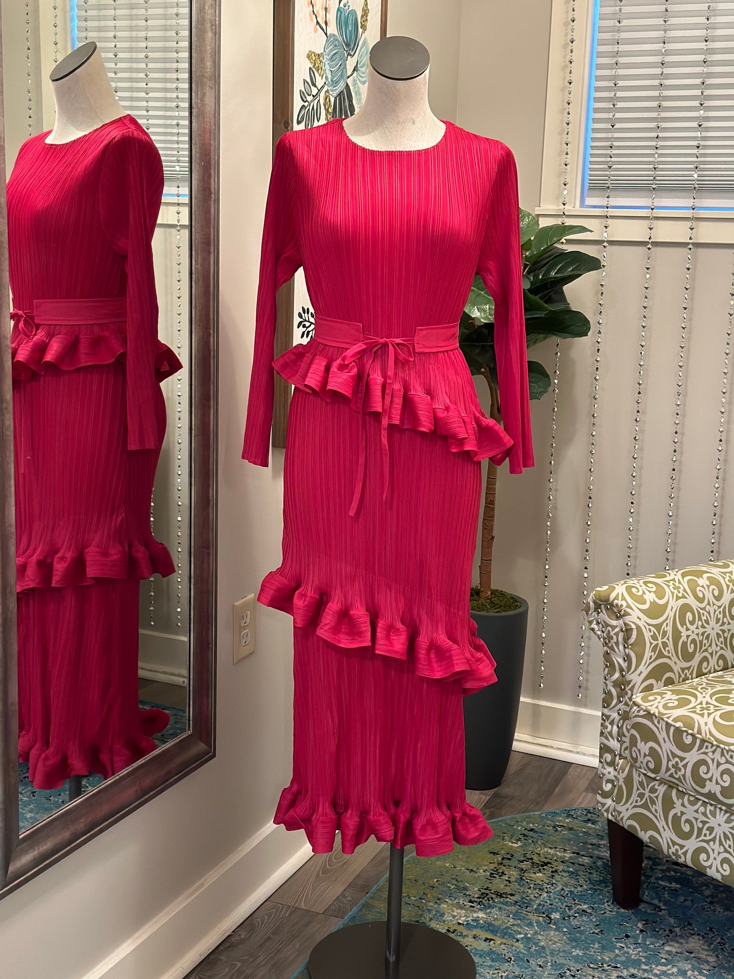 Kataleyna Dress-Rose Red