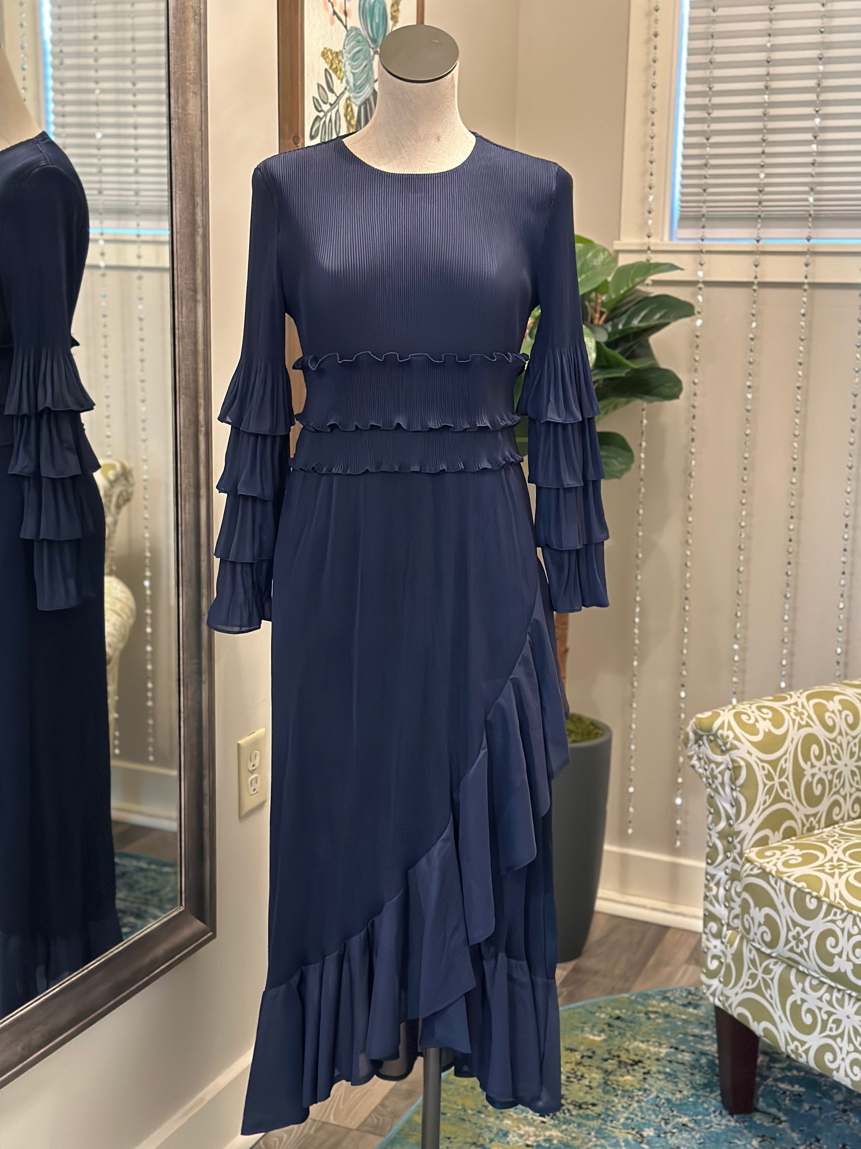 Valencia Dress-Navy