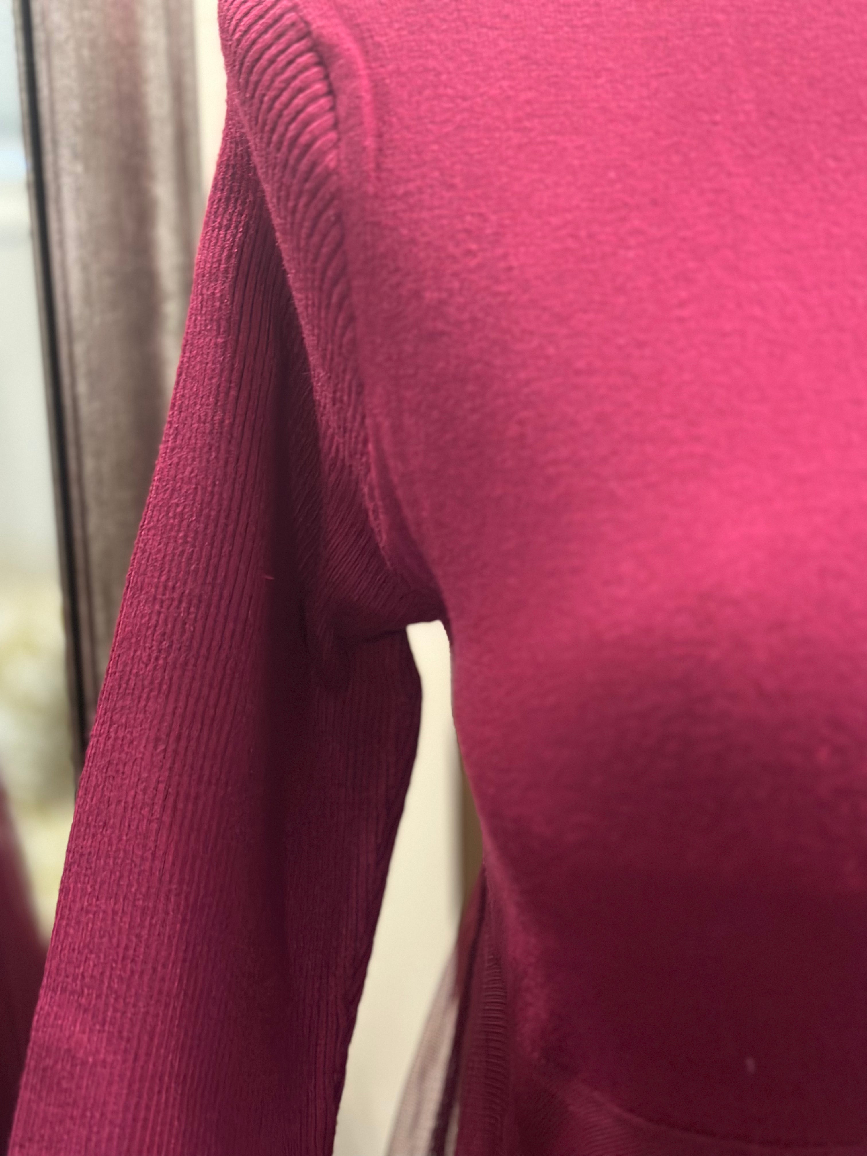Jalena Sweater Dress-Magenta