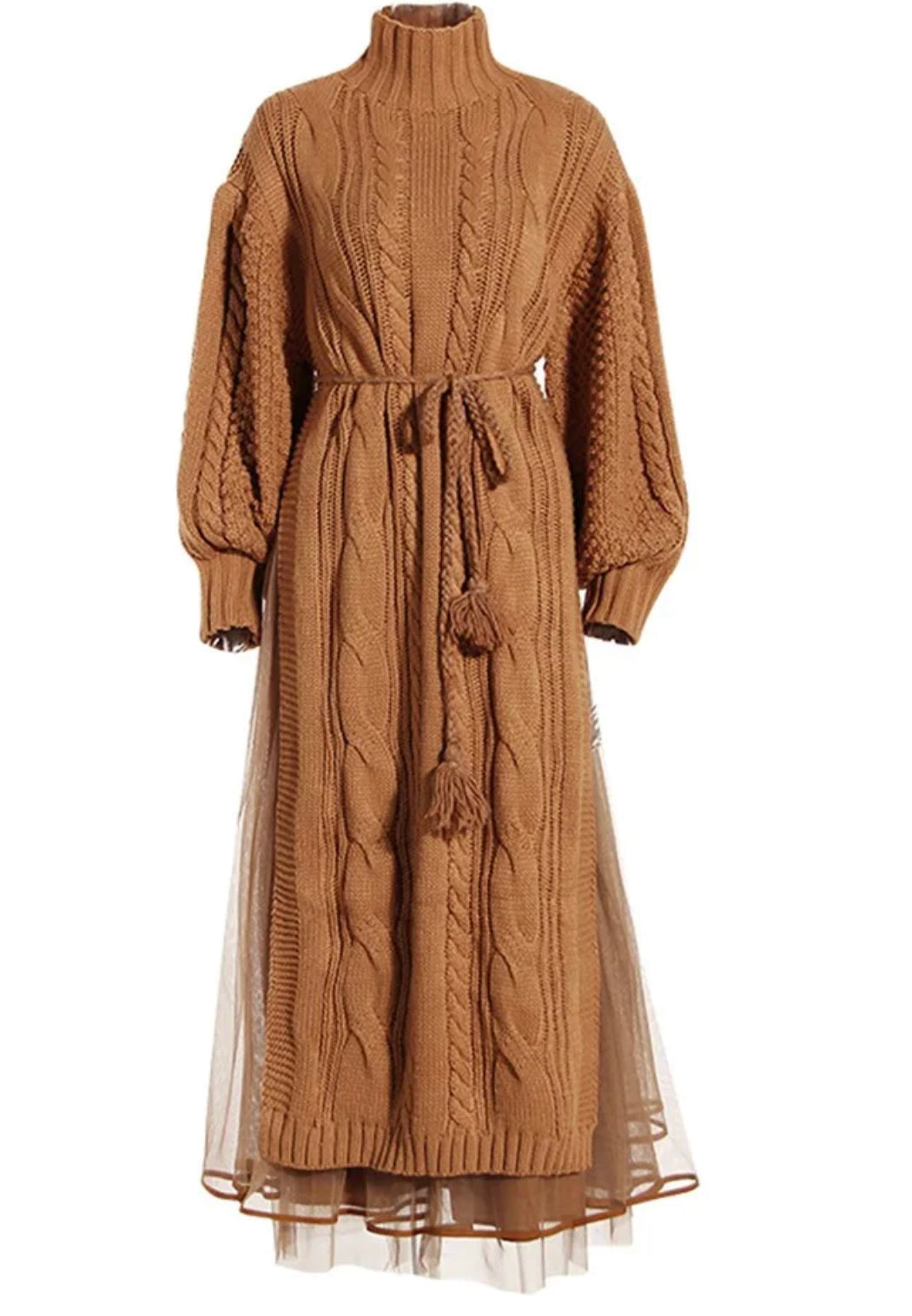 2pc Karly Sweater Dress with Tulle Skirt