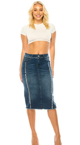 Lana Denim Skirt-Indigo