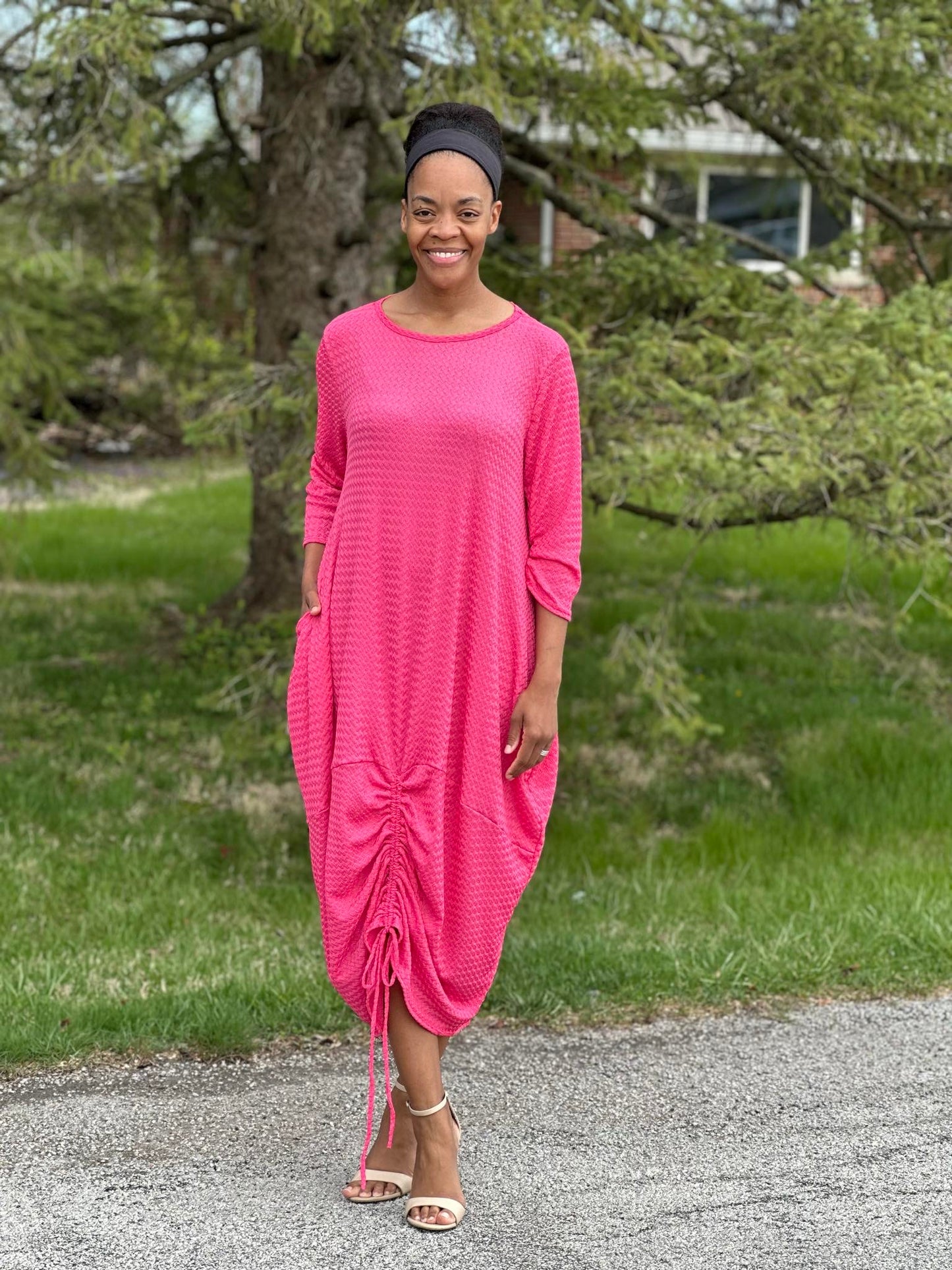 Beverley Dress-Coral
