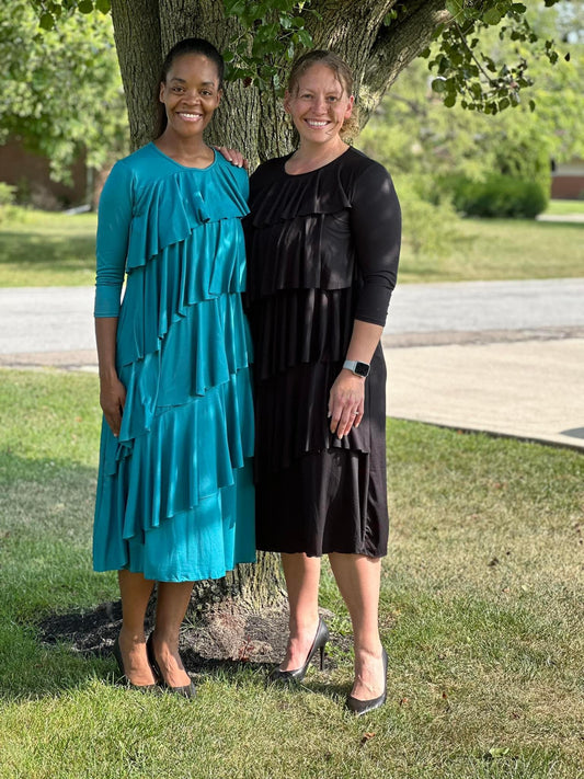 Megan Ruffle Midi Dress