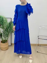 Georgia Ruffle Dress-Royal