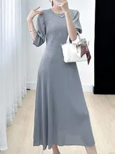 Harlyn Midi Dress-Gray