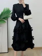 Thea Midi Dress-Black
